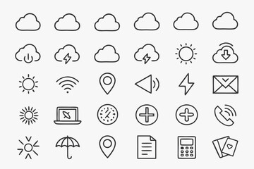 Fototapeta premium set of icons