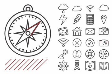 Fototapeta premium vector compass icon