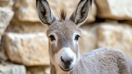 Obraz premium Close-up of a donkey