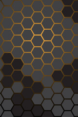 Luxury Gold Honeycomb Pattern on Elegant Dark Background.