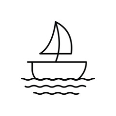 Sailboat Icon vector stock illustration
