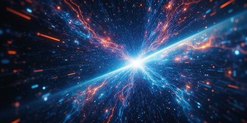 Naklejka premium Psychic internet nexus Mental connectivity and collective consciousness Global network of human minds visually connected by strands of psychic energy