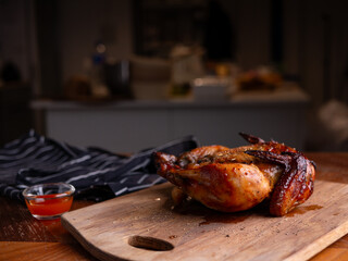 Juicy Rotisserie Chicken Ready to Serve.