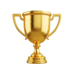 gold cup isolated on white or transparent background 