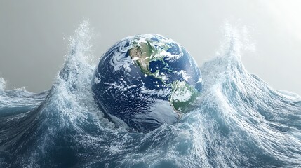 Earth in stormy waves