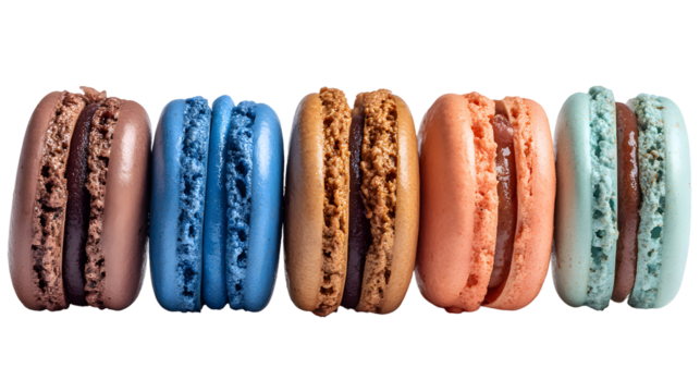 Vibrant French Macarons in a Gift Box Display