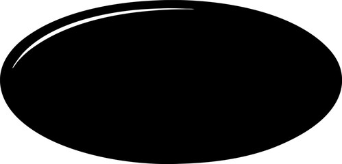 Round Stone Silhouette Vector Illustration 