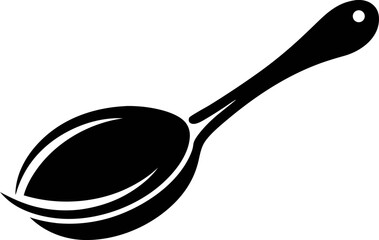 Spice Spoon Silhouette Vector Illustration 