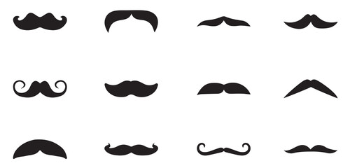 collection of mustaches. set of mustaches. set of mustache vector
