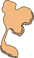 thailand map outline vector icon for thai culture, travel, tradition or heritage illustration collection