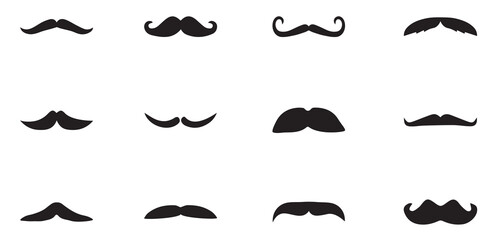 mustache collection set. set of mustaches. Mustache icon collection