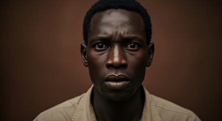 A Worried Gaze: Portrait of a Young Man