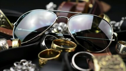 Creative Display of Fashion Accessories Arranged Geometrically on Monochrome Background - National OOTD Day