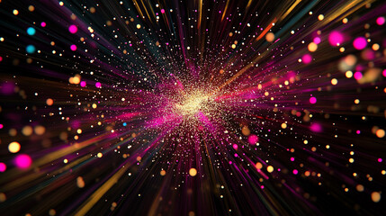 Fototapeta premium Illustration of particle explosion 