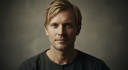 Fototapeta premium Portrait of a Man with Blonde Hair