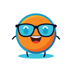 Fototapeta premium Flat and Minimal Retro Round Sunglasses icon vector illustration on white background