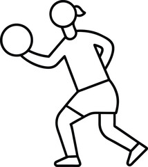 children playing with ball icon.