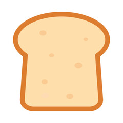 White bread cartoon,  plain bread vector icon flat illustration, bread clip art, clip art of bread, clip art for bread
