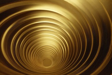 Obraz premium Golden concentric arcs expanding outward