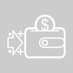 Light-themed wallet icon with plus symbol for finance app UI.
