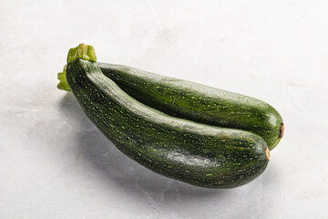 Raw young small green zucchini