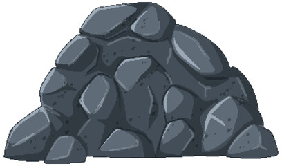 Pile of Dark Stones Illustration