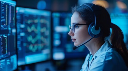 Responsive Technology Control Room Team Handling Emergency Alert Feedback System Effectively