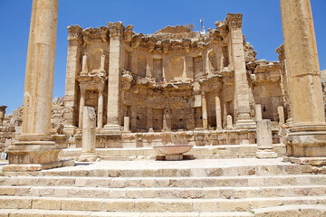 Fototapeta premium The ancient city of Gerasa, now Jerash, Jordan. The Cathedral