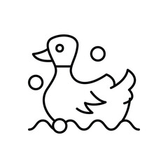 Rubber Duck Toy Icon vector