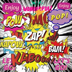 comic style pop up bubble speech sound. 
