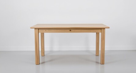 Simple Light Wood Dining Table
