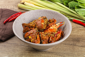 Steamed Spider crab Claws in tamatind sauce