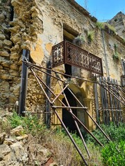 evocative image of the ruins of Poggioreale nel Belice in Sicily, 
today a ghost town destroyed by the 1968 earthquake
