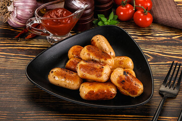 Roasted chicken mini sausages for breakfast