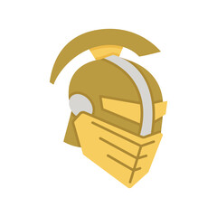 warrior and ancient helmet illustration