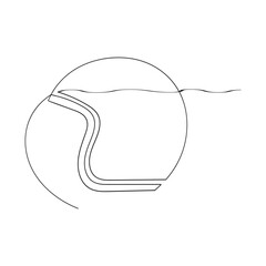 motorcycle helmet continuous one line one line drawing motor racing helmet with closed glass visor. For car motorcycle sport race motocross or biker club motorsport competition