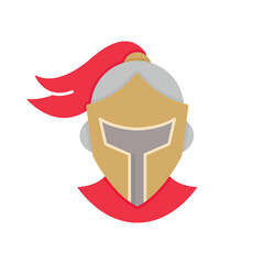 knight helmet icon illustration vector