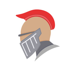 knight helmet icon illustration vector