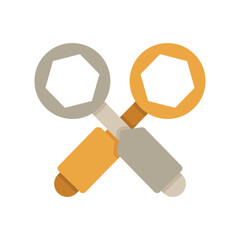 wrench tool vector icon illustration