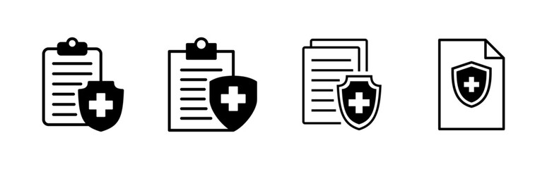 Obraz premium Medical insurance icon set. health insurance icon