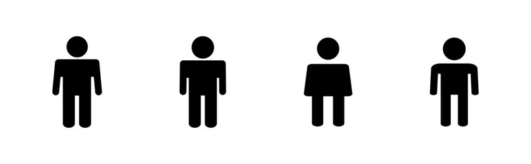 Man icon set. male icon vector. human symbol