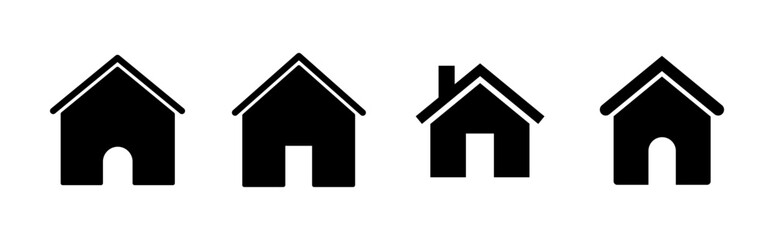 House icon set. Home icon vector
