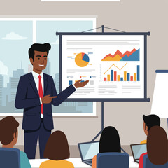 Concept vector illustration of a business situation.