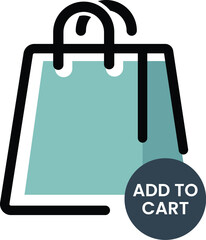 Shopping bag icon add to cart button