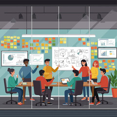 Concept vector illustration of a business situation.