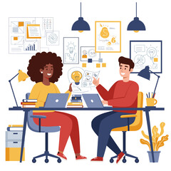 Concept vector illustration of a business situation.