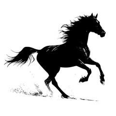 horse silhouette vector