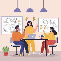 Concept vector illustration of a business situation.