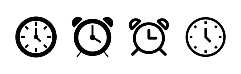 Clock icon set. Time icon vector. watch icon symbol