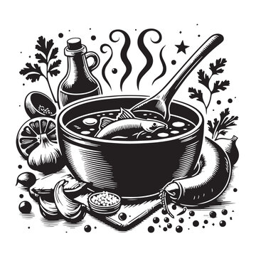 Fish Soup clip art preview